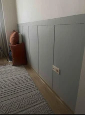 Renkli Duvarlar Iskandinav Duvar Çıtası 1 Paket (5 ADET) 8x100 Cm Mdf Duvar Çıtası - 5
