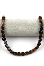 Akik Doğal Taş Dizi 8 x 12 mm Şekilsiz Kesim thumbnail 2