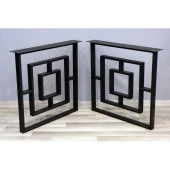 Siyah Metal Masa Ayağı Yemek Masası Ayakları Kare Masa Ayağı thumbnail 2