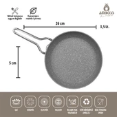 Amboss Crystal 7 Parça Granit Çift Renkli Tencere Seti - Siyah - 5