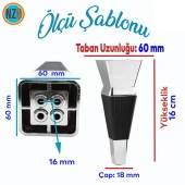 Mobilya Oturma Grubu Çekyat Kanepe Sehpa TV Ünitesi Koltuk Ayağı 16 cm Siyah Baza Ayak thumbnail 2