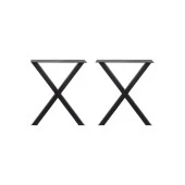 Metal Masa Ayağı 72 Cm Ahşap Kütük Masa Ayağı X Tasarım - 2