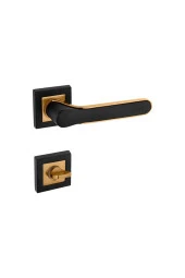 Zirve Siyah Gold Kare Rozetli Wc Banyo Kapı Kolu 1 Takım thumbnail 1