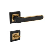 Zirve Lüx Siyah Albirifin Kare Rozetli Wc Kapı Kolu 1 Takım thumbnail 1