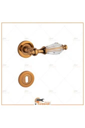 Topkapı Kristal Cam Rozetli Albirin Oda Kapı Kolu 1 Takım thumbnail 2