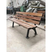 Döküm Bank Ayağı Ahşap Bahçe Bankı Park Oturma Bankları - 4