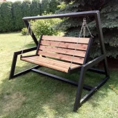 Bahçe Salıncağı 3 Kişilik Ahşap Teras Salıncağı - 1