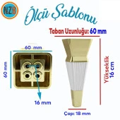 Mobilya Oturma Grubu Çekyat Kanepe Sehpa TV Ünitesi Koltuk Ayağı 16 cm Beyaz Gold Baza Ayak thumbnail 2
