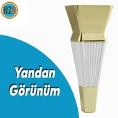 Mobilya Oturma Grubu Çekyat Kanepe Sehpa TV Ünitesi Koltuk Ayağı 16 cm Beyaz Gold Baza Ayak thumbnail 4