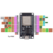 ESP32 Wifi ve Bluetooth Modül Geliştirme Kartı ESP32-WROOM-32 32 Bit 240Mhz 4 MByte Flash CH341 Usb - 8