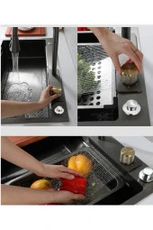 Bataryalı Akıllı Teknolojik Pratik Paslanmaz Füme Eviye Seti - 1