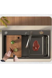 Bataryalı Akıllı Teknolojik Pratik Paslanmaz Füme Eviye Seti - 3