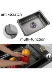 Bataryalı Akıllı Teknolojik Pratik Paslanmaz Füme Eviye Seti - 4