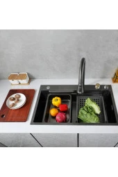 Bataryalı Akıllı Teknolojik Pratik Paslanmaz Füme Eviye Seti - 5