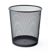 Mas Çöp Kovası Metal Tam Perforeli 10 Litre Siyah Paslanmaz Çöp Kovası - 1