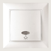 Anestech Selvi Işıklı Beyaz Light Anahtarı - 1