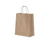 Burgu Saplı Kraft Kağıt Çanta 26x14x29 cm - 25 Adet - 1