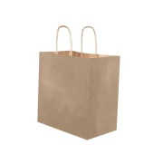 Burgu Saplı Kraft Kağıt Çanta 33x20x32 cm - 25 Adet - 1
