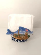 Peçetelik seramik yunus balık Antalya görsel turistik Bayrak Dekoratif Ev mutfak masa - 1