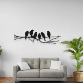 Salon Duvar Aksesuarları Kuş Temalı Duvar Dekoru - 1