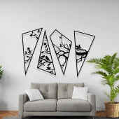 Duvar Dekorları Üçgen Tasarım Ağaç Figürü - 1