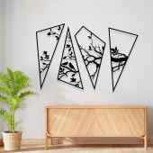 Duvar Dekorları Üçgen Tasarım Ağaç Figürü - 2