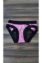 Dantelli Tüllü Pudra Pembesi 3 Lü Külot thumbnail 2