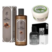 Rebul Dark Spice Kolonya 270ML Cam Şişe +235 Parfüm Men Black Edt 100 ml+ Dermokil Nemlendirici El Y - 1