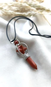 Kolye Çakra Doğal jesper Taşı Çivi Kolye sarkaç Takı Bijuteri Aksesuar thumbnail 1