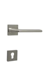 Rivax Anka İnox Zamak Saten Kare Rozetli Yale Çelik Kapı Kolu Sağ Basar Tek Yön thumbnail 3