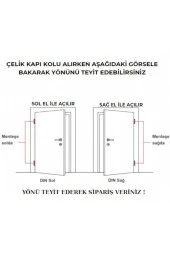 Hisar Mat Siyah Rozetli Yale Çelik Kapı Kolu Sol Basar Tek Yön thumbnail 2