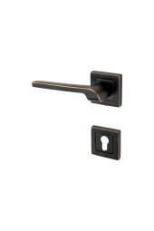 Volvo Siyah Gold Kare Rozetli Yale Çelik Kapı Kolu Sağ Basar Tek Yön thumbnail 1