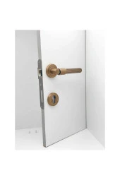 Erva Handles ZK79 Mat Antik Sarı Rozetli Yale Çelik Kapı Kolu 1 Takım thumbnail 3