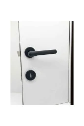 Punch Mat Siyah Rozetli Oda Kapı Kolu 5 Takım - 4