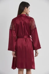 Saten Gecelik Sabahlık Pijama Takım Şort Takım 6'lı Gelin Çeyiz Seti - 6955 thumbnail 6