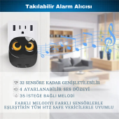 TechTic 1Buton 1Alıcı Kablosuz Kapı Zili Yaratıcı Baykuş Şekilli Işıklı Uzun Mesafeli(300 Metre) Ev Ofis - 5