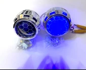 Femex Bi-Xenon Mavi Renk Bal Petek Desenli Far İçi Mercek 2,5 Inc Far Merceği Led Xenon Uyumlu - 2