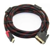 HDMI To Dvi 24+1 Çevirici Dönüştürücü Örgülü Monitör Kablosu 1.5 Metre 4600 thumbnail 1