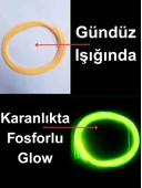 eagenset Turuncu Fosforlu Karanlıkta Parlayan, Glow Luminous in Dark Ultraviyole (UV) Neon 1 Adet Poşet Çapari Simi - 1