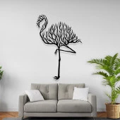 Flamingo Tablo illüstrasyon Tasarım Lazer Kesim Metal Duvar Tablo - 1