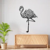 Flamingo Tablo illüstrasyon Tasarım Lazer Kesim Metal Duvar Tablo - 2