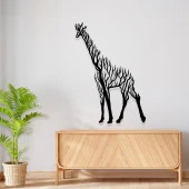 Zürafa Tablo Hayvan Motifli Metal Lazer Kesim Tablo - 2