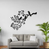 Duvar Metal Tablo Ağaç Dalı Motifli Lazer Kesim Tablo - 1