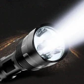 El Feneri Lamba Şarjlı P50 Led Işıldak Kamp Lambası Gece 800 metre Uzun Menzil Aydınlatma Zoom Özellikli Beyaz Işık - 3