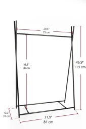 Metal Dolap Konfeksiyon Askılığı Açık Gardırop - 10
