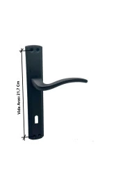 Trim Mat Siyah Lüx Aynalı Oda Kapı Kolu 3 Takım thumbnail 3