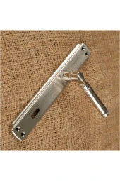 Can Aynalı Nikel Saten Oda Kapı Kolu 1 Takım thumbnail 2