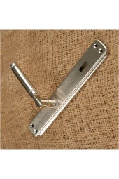 Can Aynalı Nikel Saten Oda Kapı Kolu 5 Takım thumbnail 3