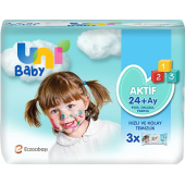 Uni Baby Aktif 24+ Ay Islak Mendil 52 Yaprak - 3 Adet - 1