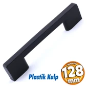 Köprü 128 Mm (SERT PLASTİK) Siyah Mobilya Mutfak Çekmece Dolabı Dolap Kapak Kulbu Kulpu Kulpları - 1